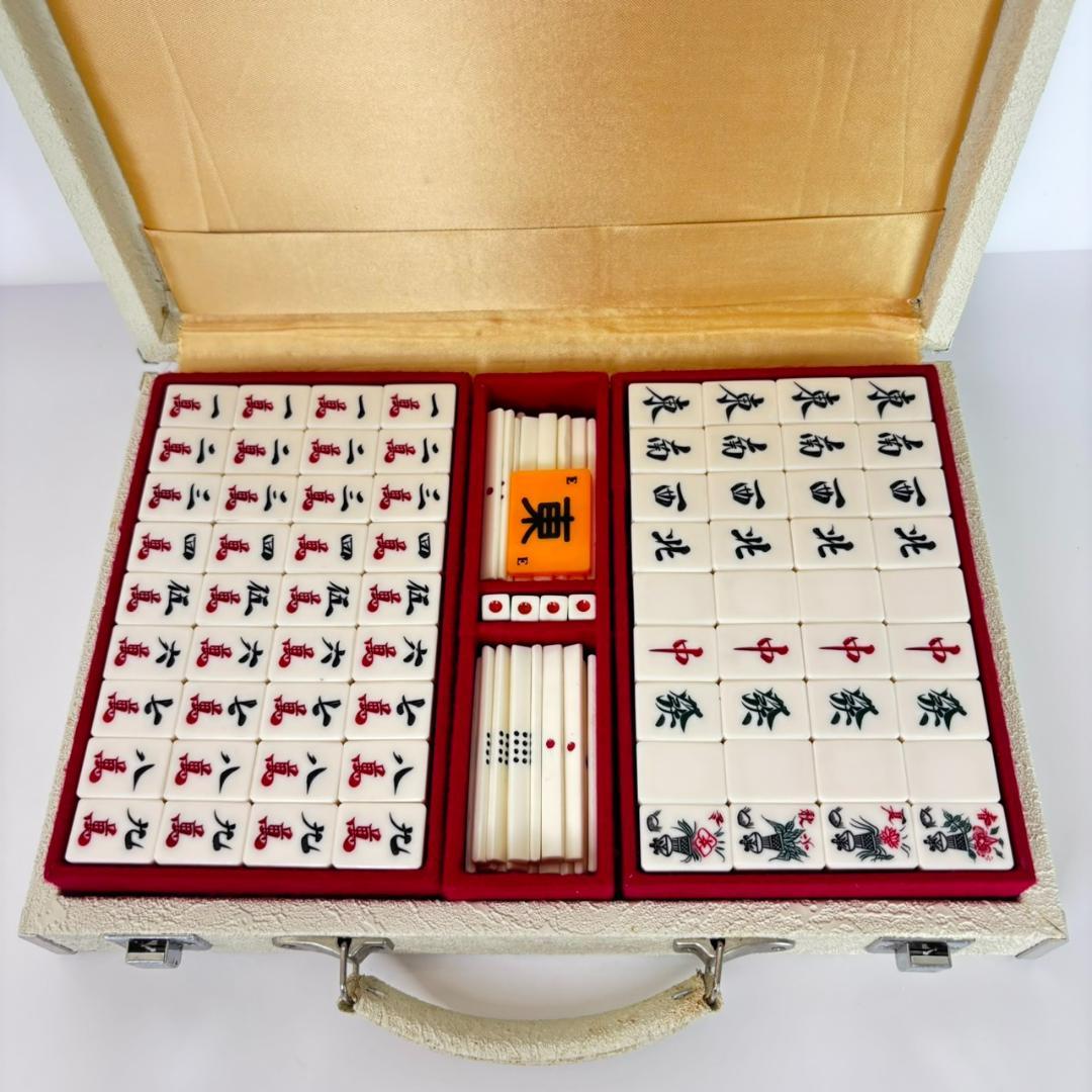 美品 美しい5本羽一索 麻王印 麻雀牌