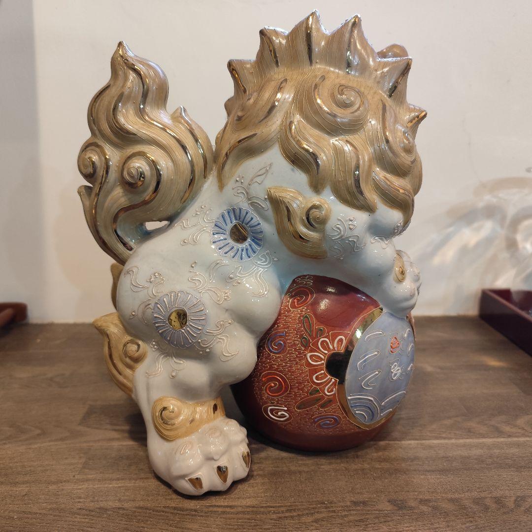 陶器製 獅子の置物 - メルカリ