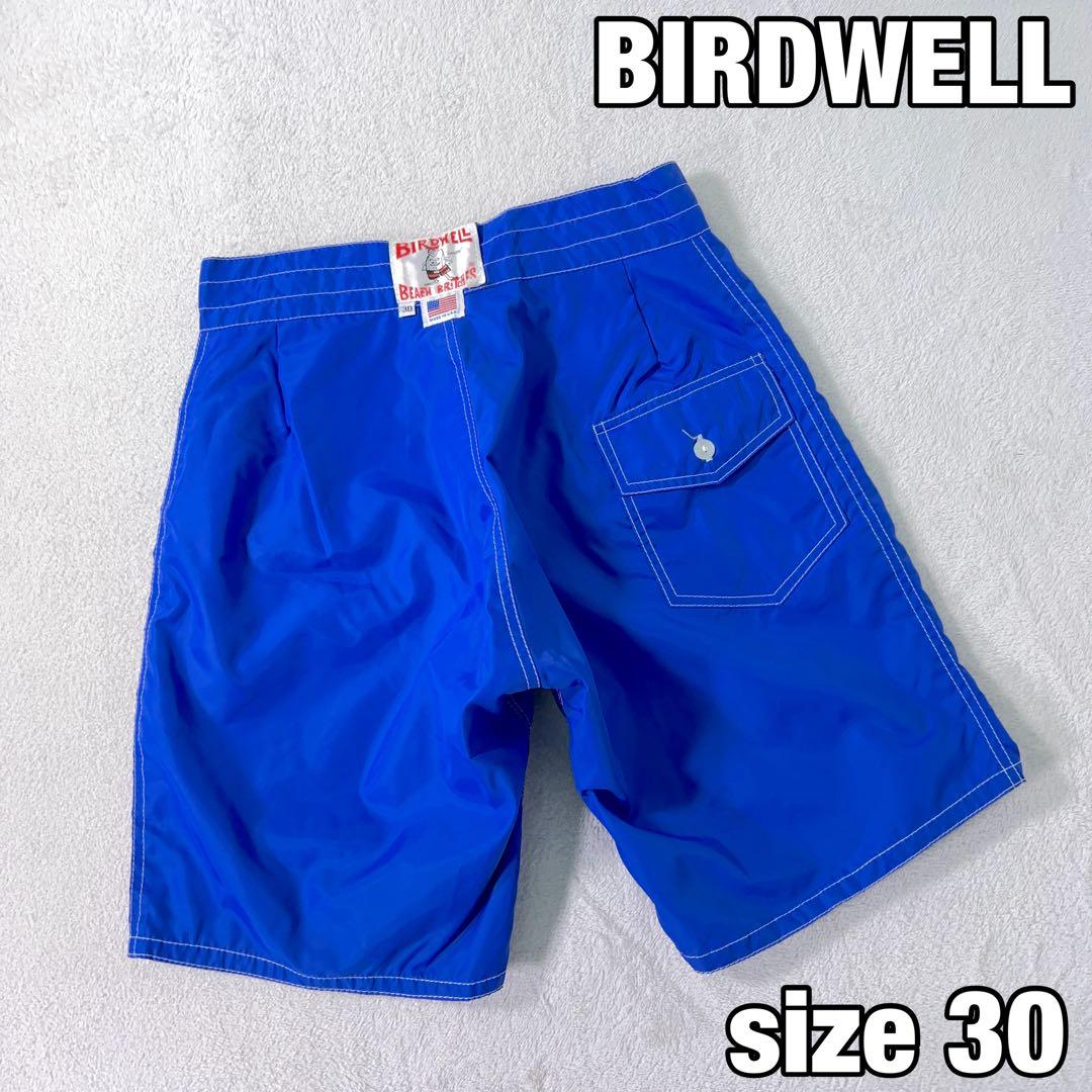 バードウェル】アメリカ製 ボードショーツ 青 30 良品 サーフパンツ