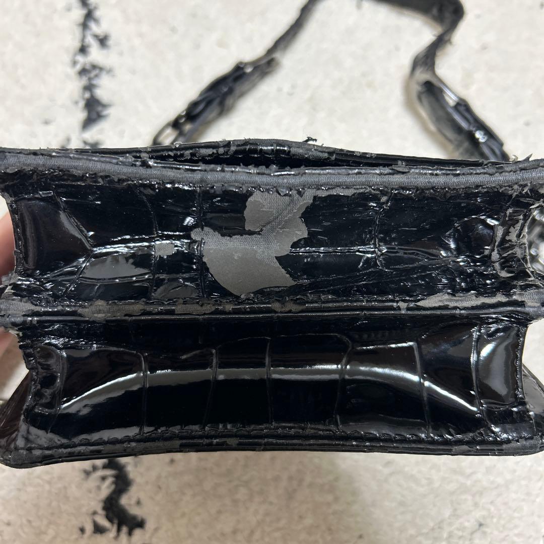 廃盤 ヴィヴィアンウエストウッド 黒 クロコ型 ショルダーバッグ y2k