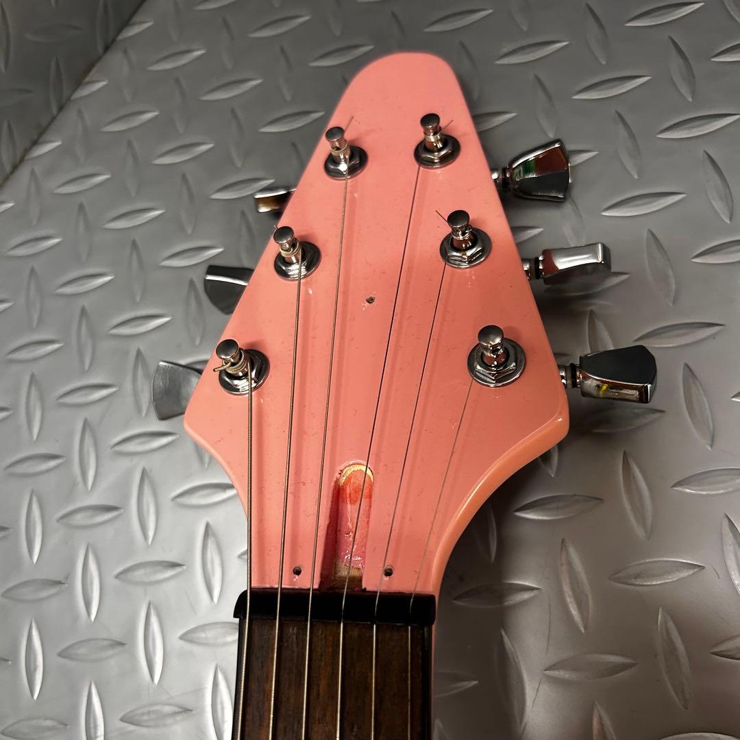 Playtech フライングV FV430 エレキギター ピンク 初心者 女子