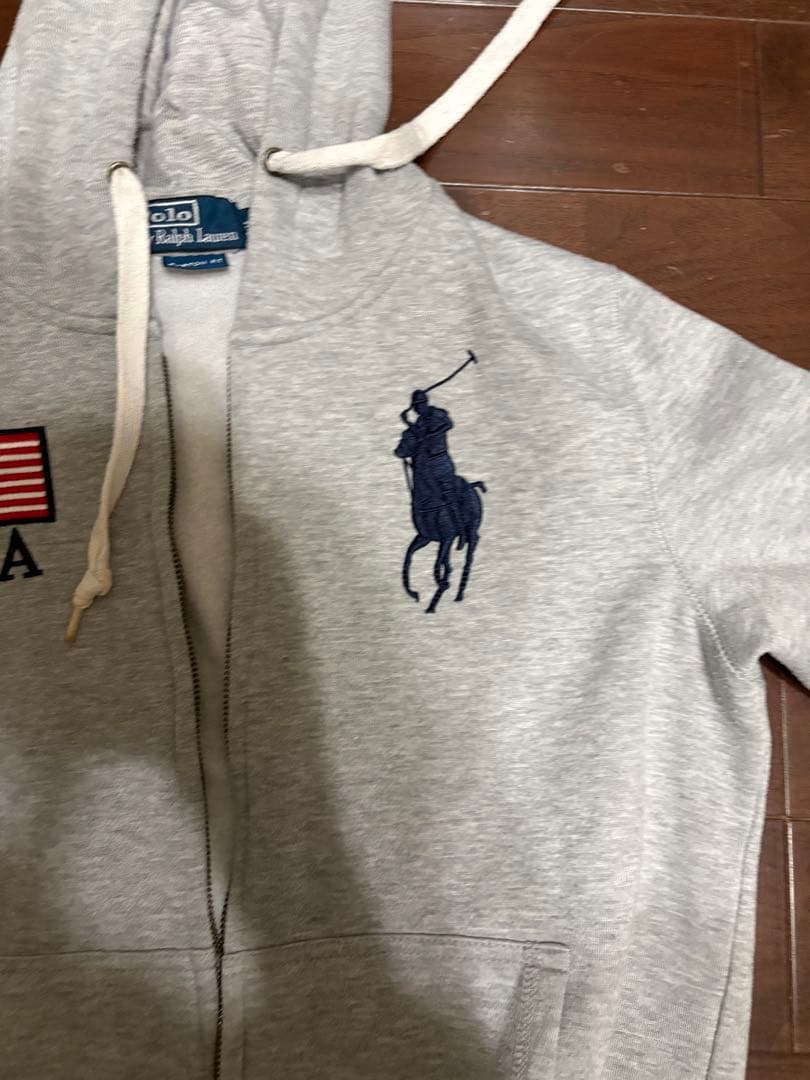 Ralph Lauren グレー ジップアップフーディ