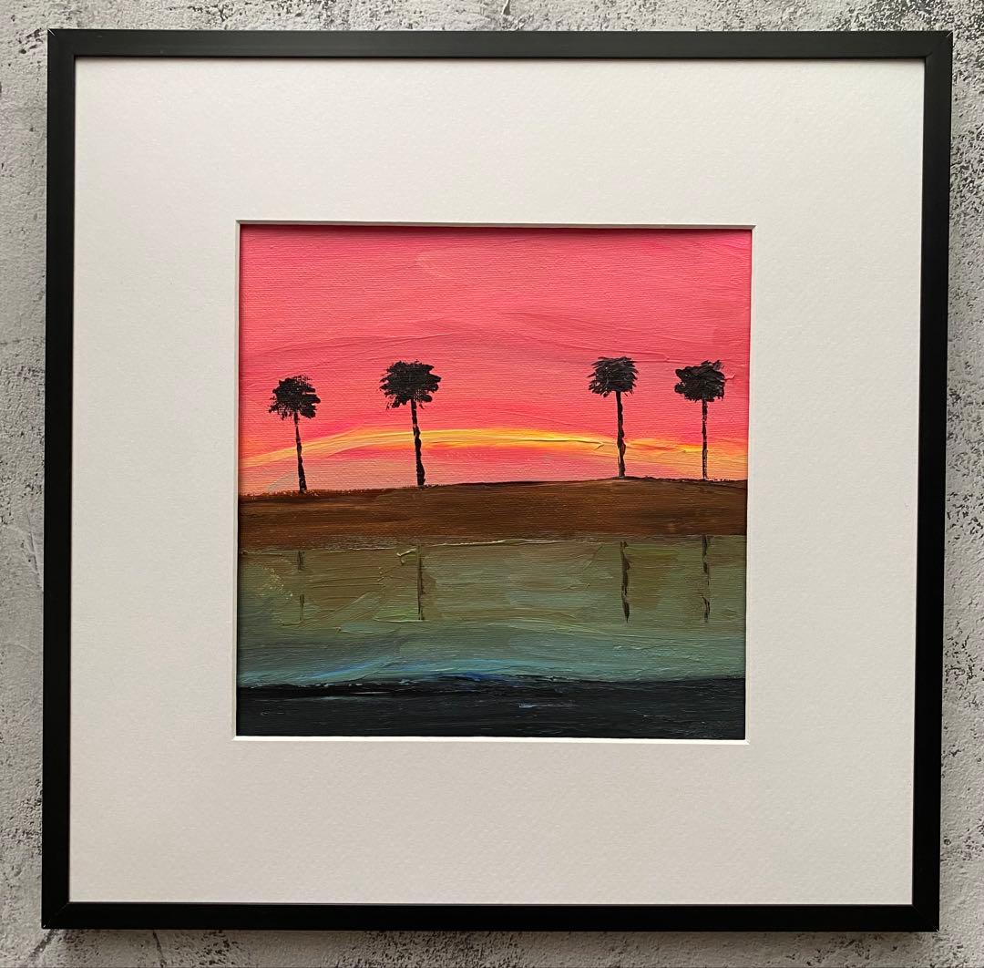 原画/抽象画/モダンアート/現代アート/アクリル画 Magic hour 海 空 原画/抽象画/モダンアート/現代アート/アクリル画 Magic hour 海 空