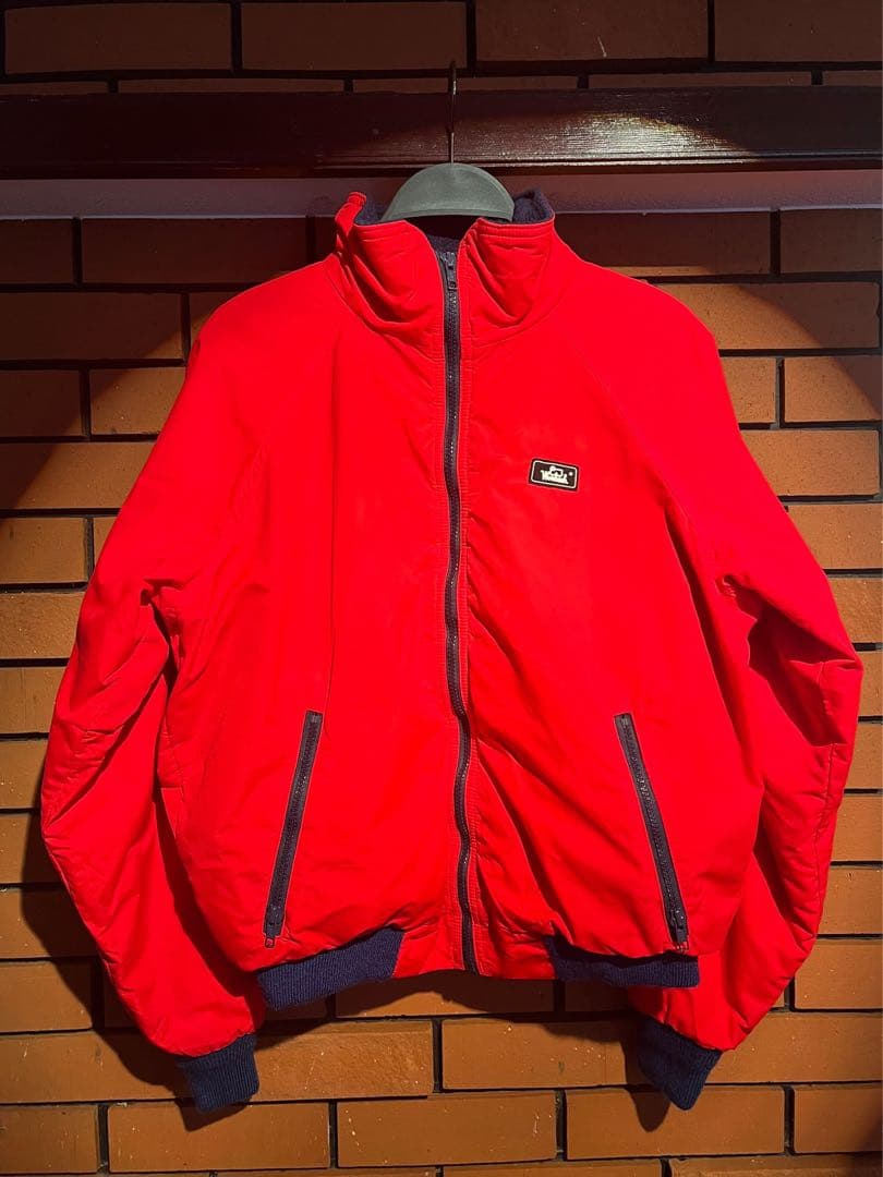 80s／USA製】woolrich ナイロンブルゾン 赤
