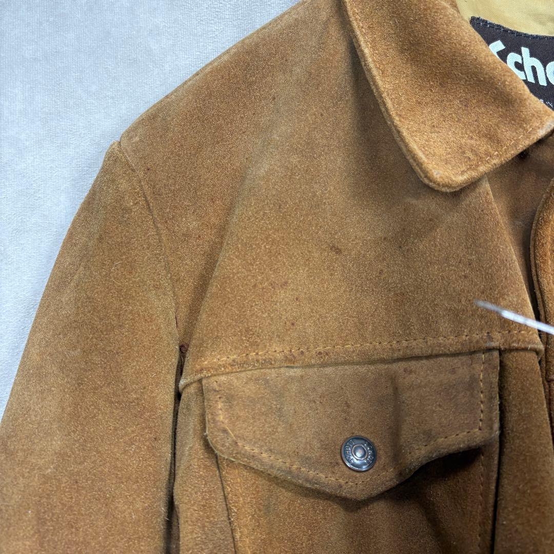 USA製SCHOTT 3rdタイプ スエードトラッカージャケットレザージャケット