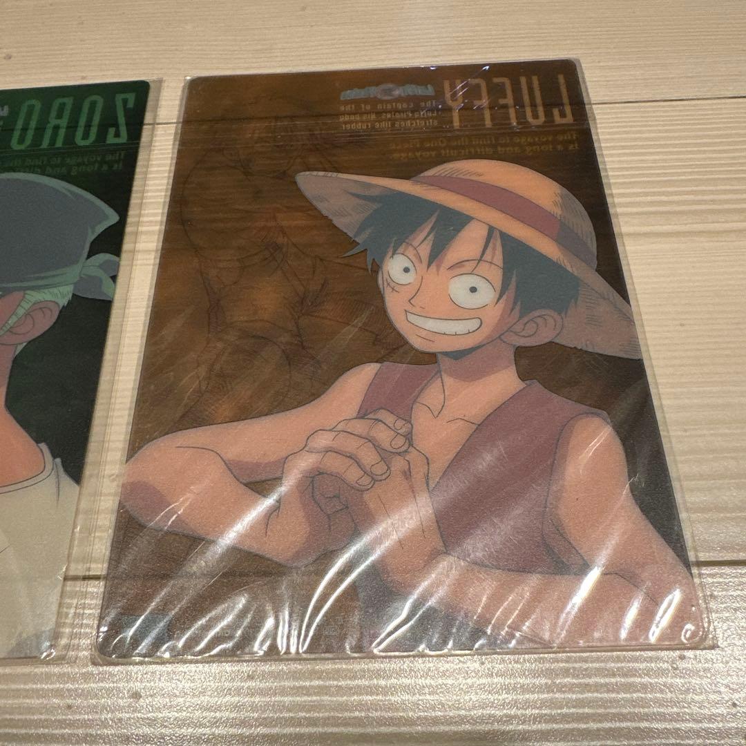 ワンピース 下敷きセット レトロ 2点 ゾロ ルフィ