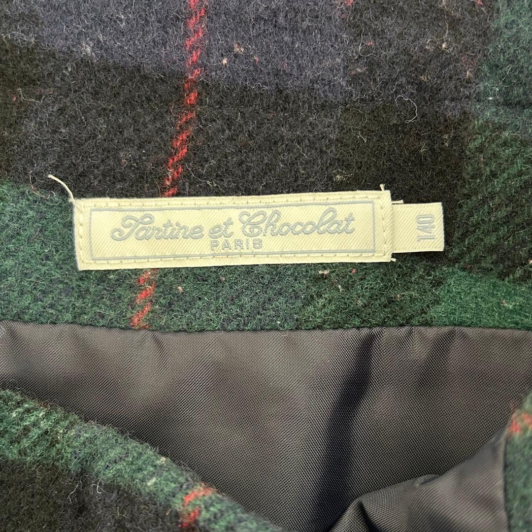 えり　美品　チェック柄スカート　タートル140 タイツ　セット