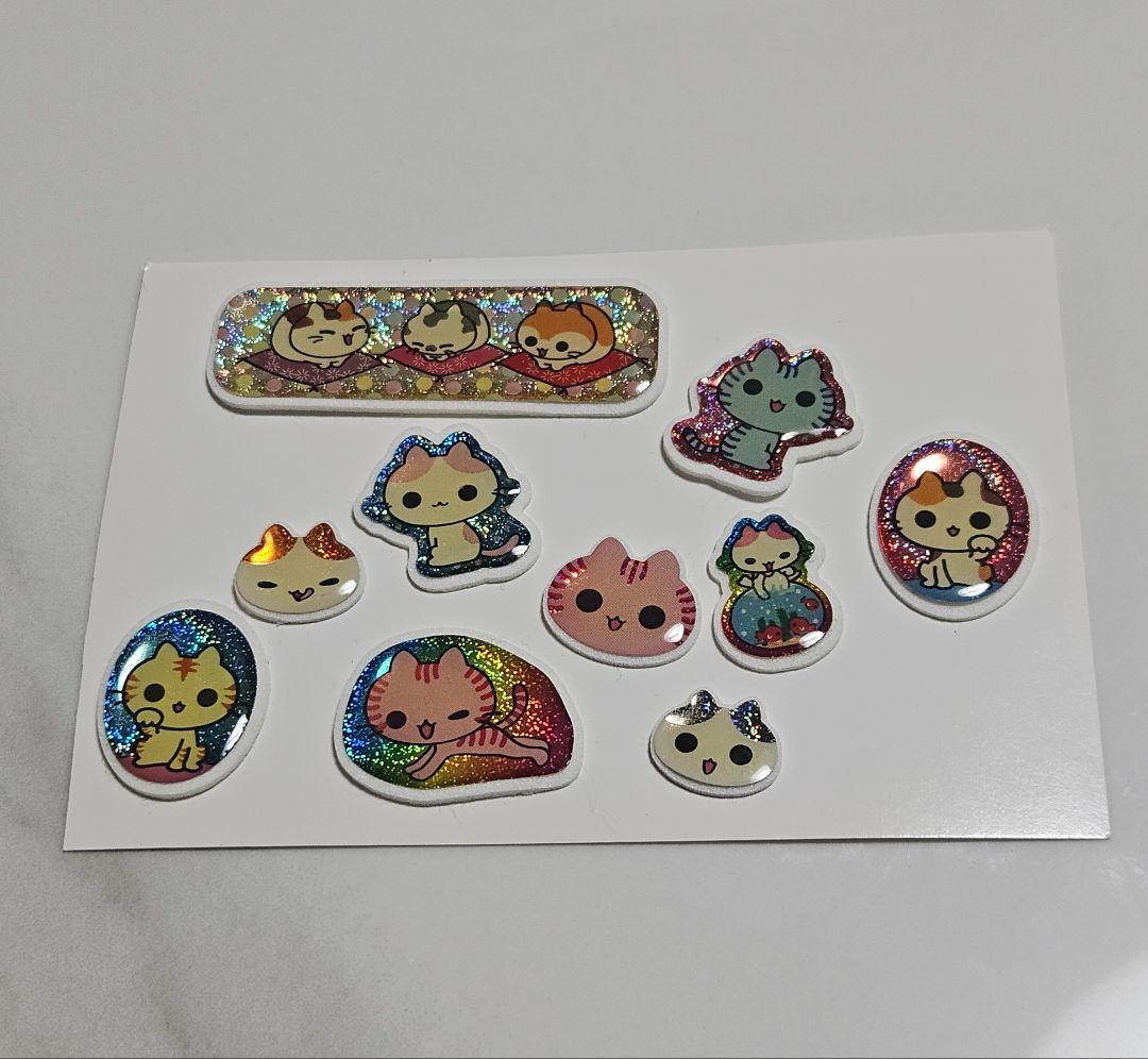 平成レトロ エポウレ シール 猫 ホログラム 当時物 キラキラ レモン