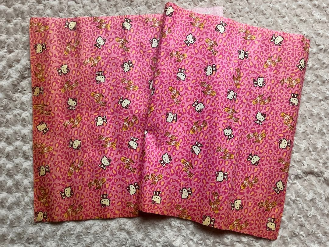 ハローキティ ヒョウ柄 ビニール生地 ラミネート生地 2001年 サンリオ