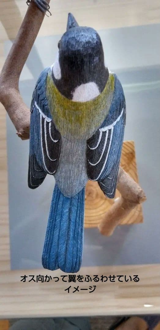 バードカービング シジュウカラ オス、メス