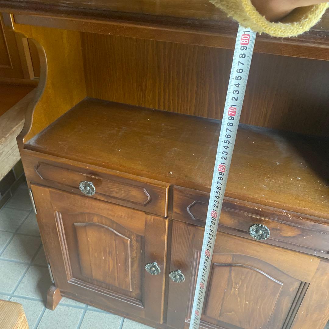 昭和レトロ アンティーク調 木製キャビネット 幅約70cm 洋風 カリモク