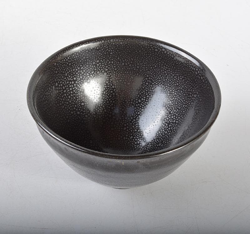中国 宋代 建窯 窯変 油滴天目茶碗 桐箱付 M R4617