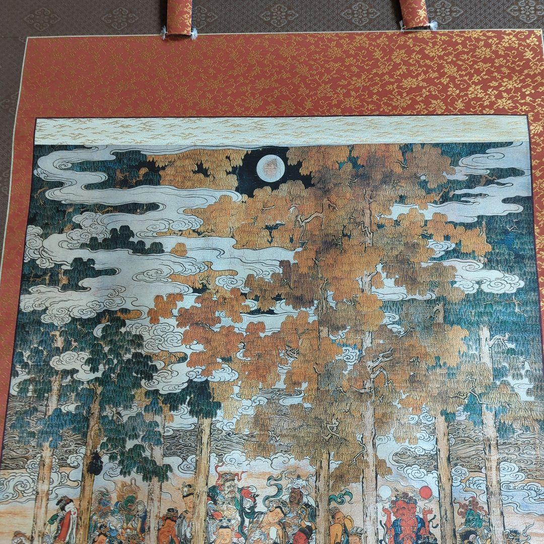 大型版 長谷川等伯筆『仏涅槃図』軸装仏表装仕立 日蓮宗 本法寺