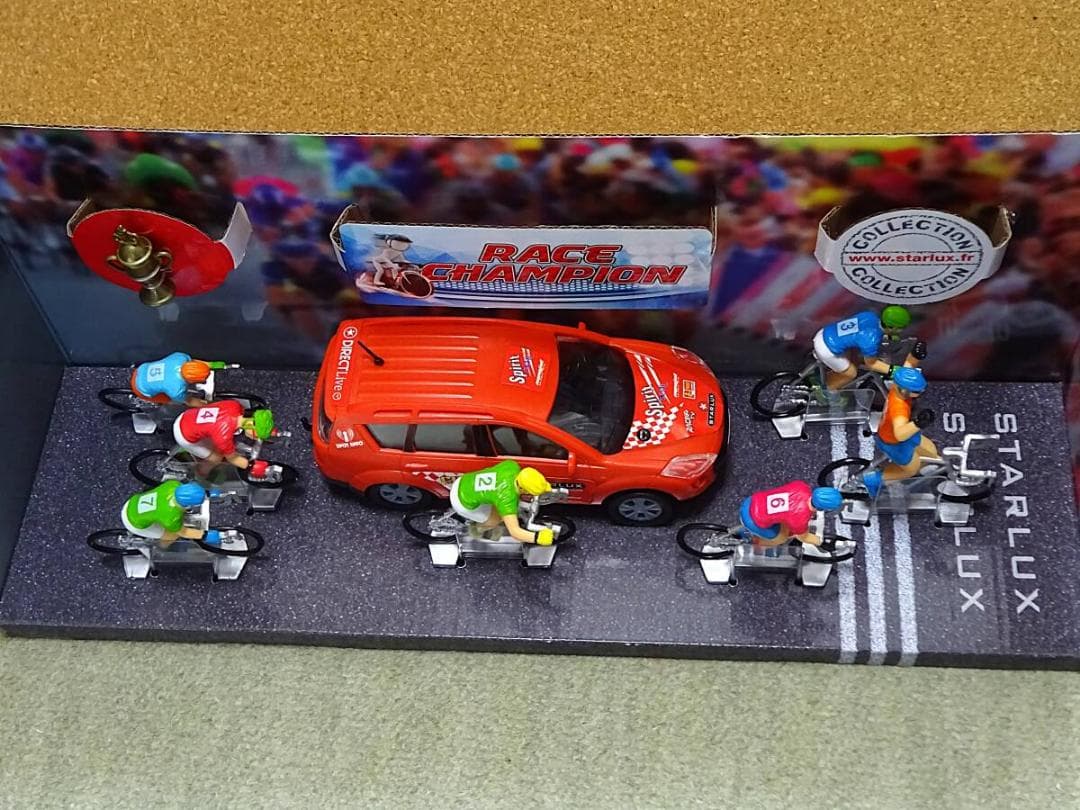 箱幅40ｃｍ 1/32 ツールドフランス Set 車両と7人の競技者フィギュア