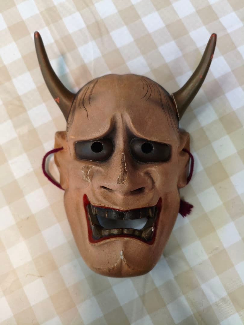 般若 能面 木彫り アンティーク 魔除け