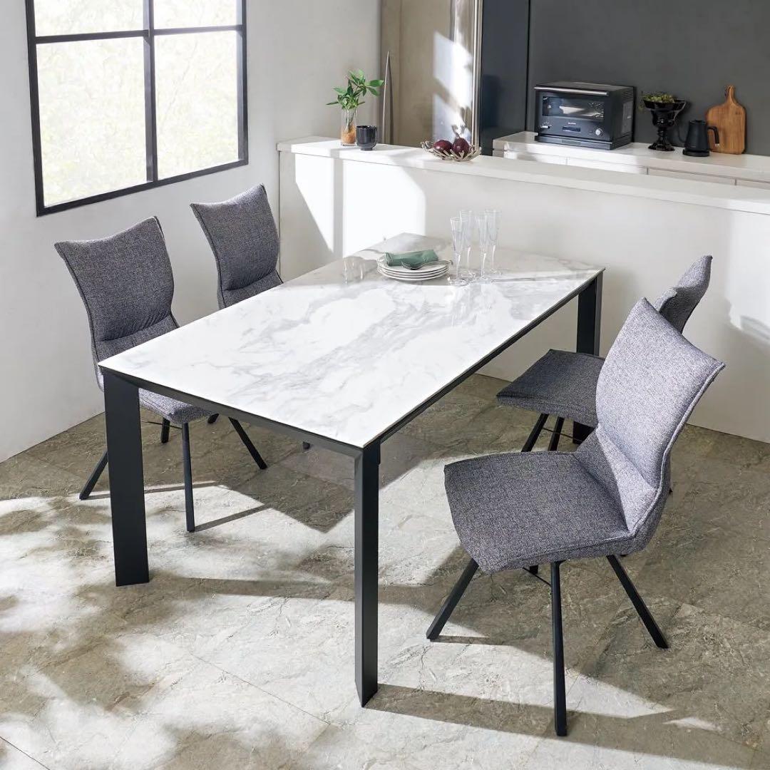 セラミック ダイニングテーブル 165x90cm 大理石柄 dinos