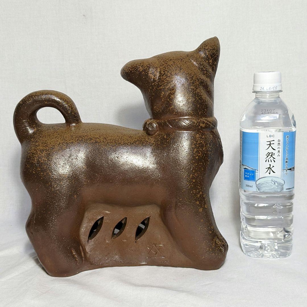 岡山県重要無形文化財 浦上善次 備前焼 甲戌 共箱共布栞 干支置物 犬 イヌ