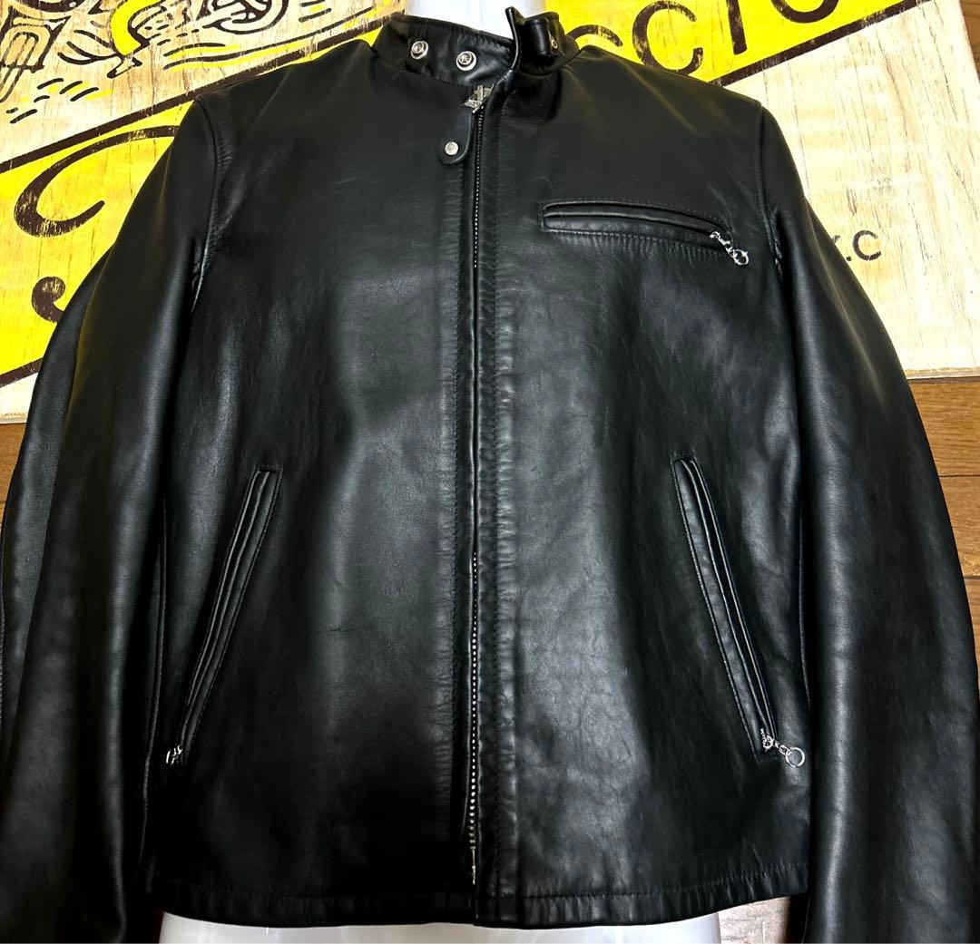 超美品‼️最新型schott641 38インチ ライダースインナーボア付 - メルカリ