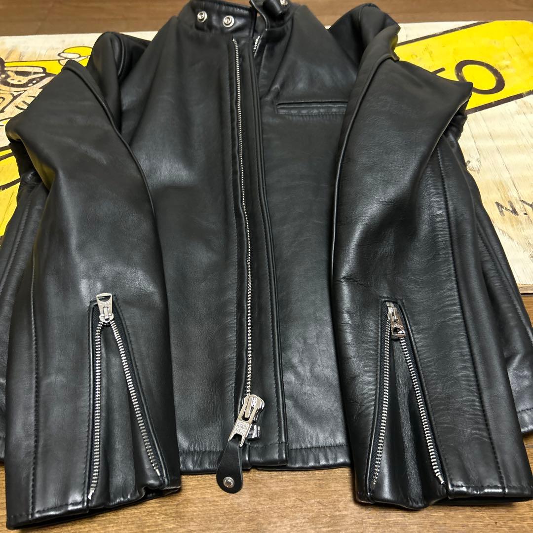 超美品‼️最新型schott641 38インチ ライダースインナーボア付 - メルカリ