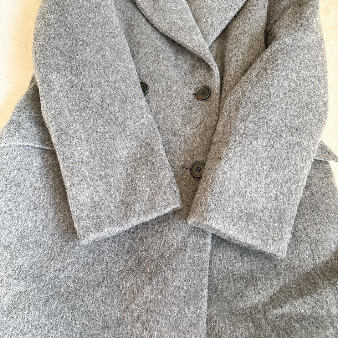 美品⭐️ICB アルパカ混 ダウン チェスターコート グレー 9 M ロング