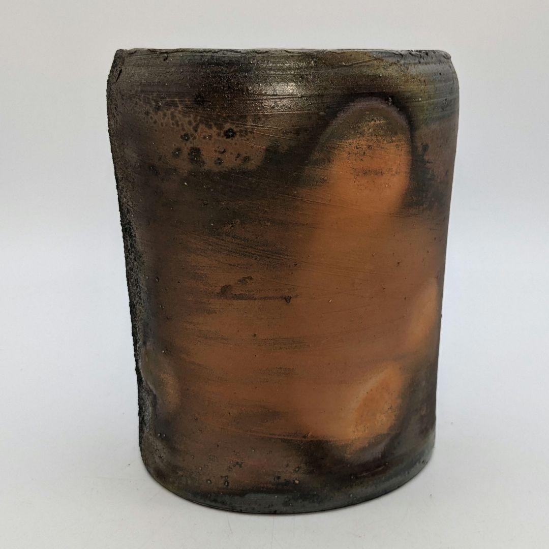 山下譲治 備前焼 窯変灰被り水指 共箱 水差し 茶道具 茶器 抹茶 食器