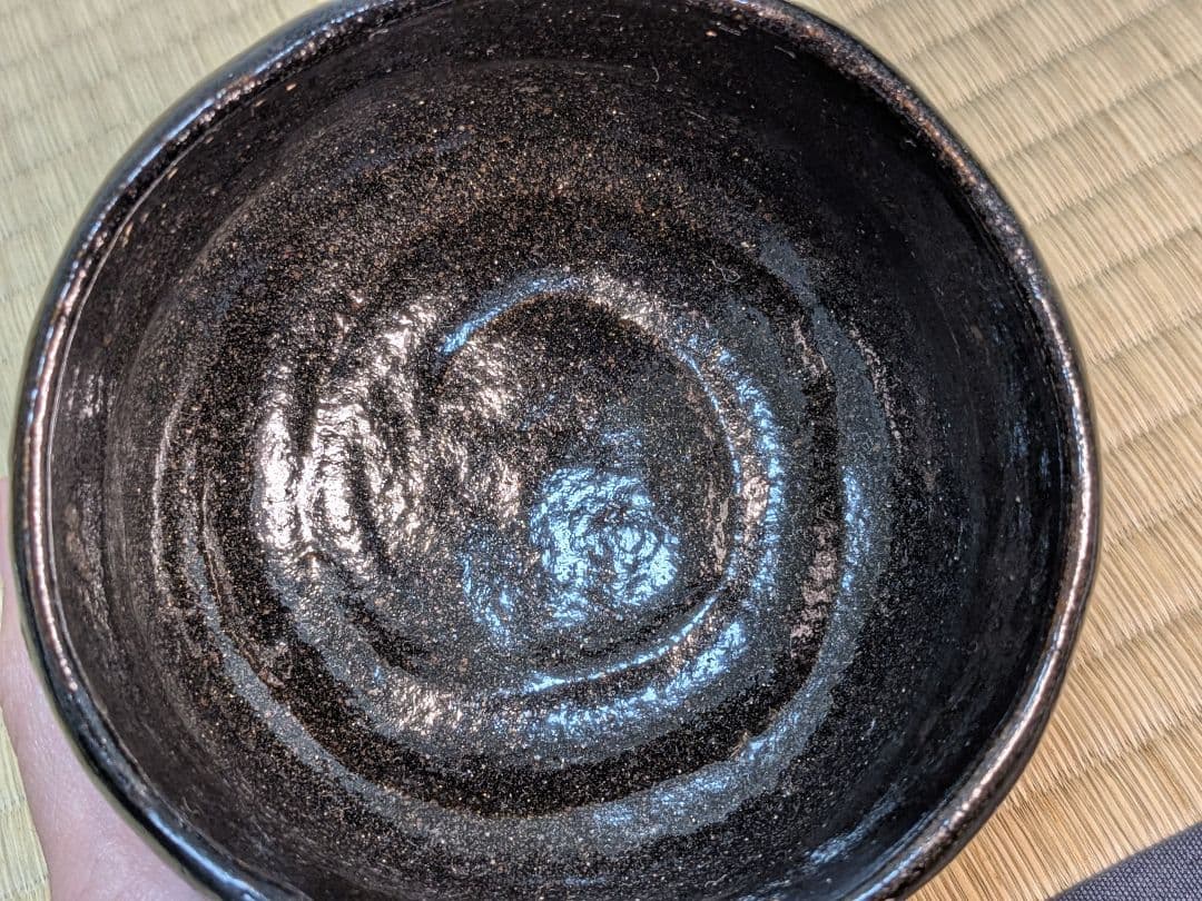 c522 平茶碗 乾山写 芦水文 手塚充 木箱 茶道具 古物