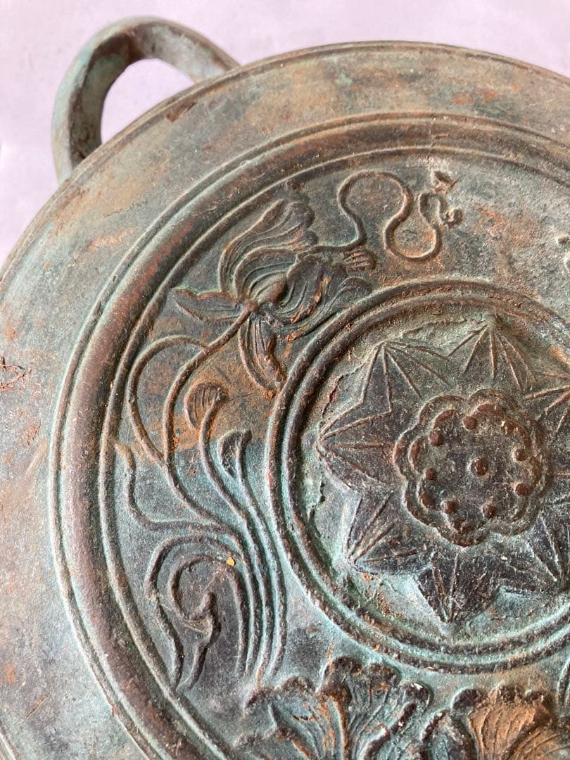 銅鐘 古鰐口 古銅製 江戶時代 古董