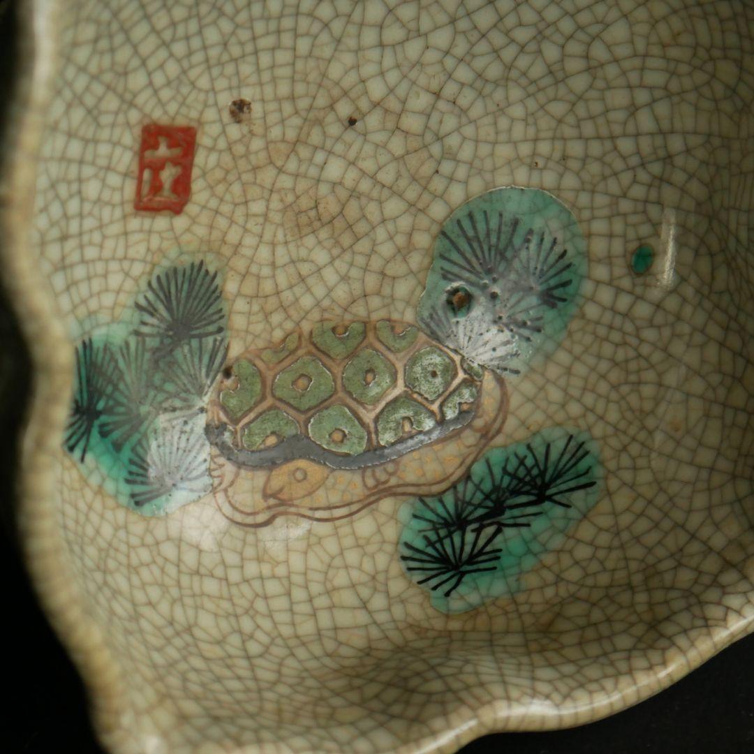 骨董 絵付け高脚杯 美術品・アンティーク・コレクション