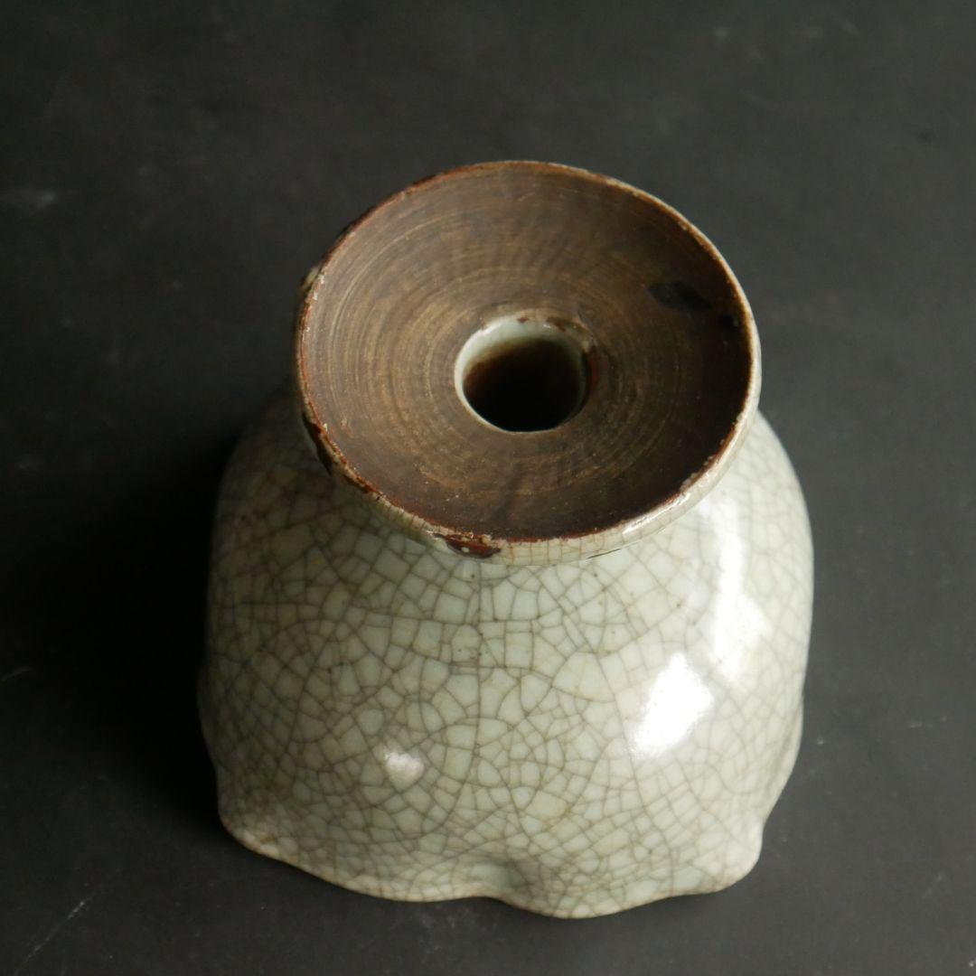 骨董 絵付け高脚杯 美術品・アンティーク・コレクション