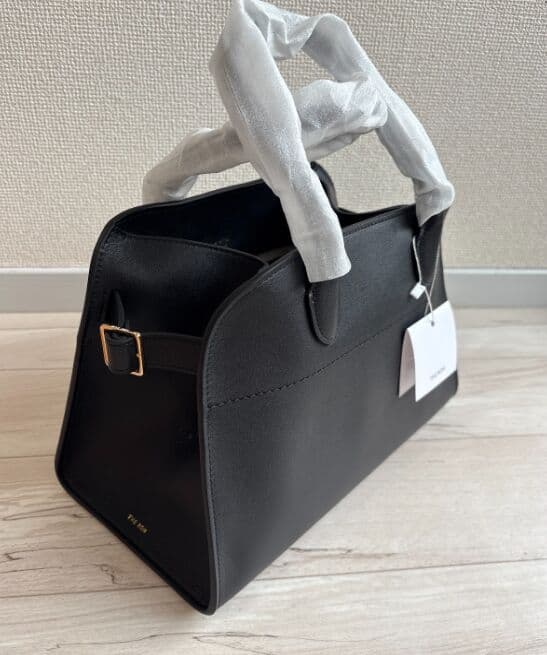 THE ROW クラシック ブラック レザーハンドバッグンドバッグ