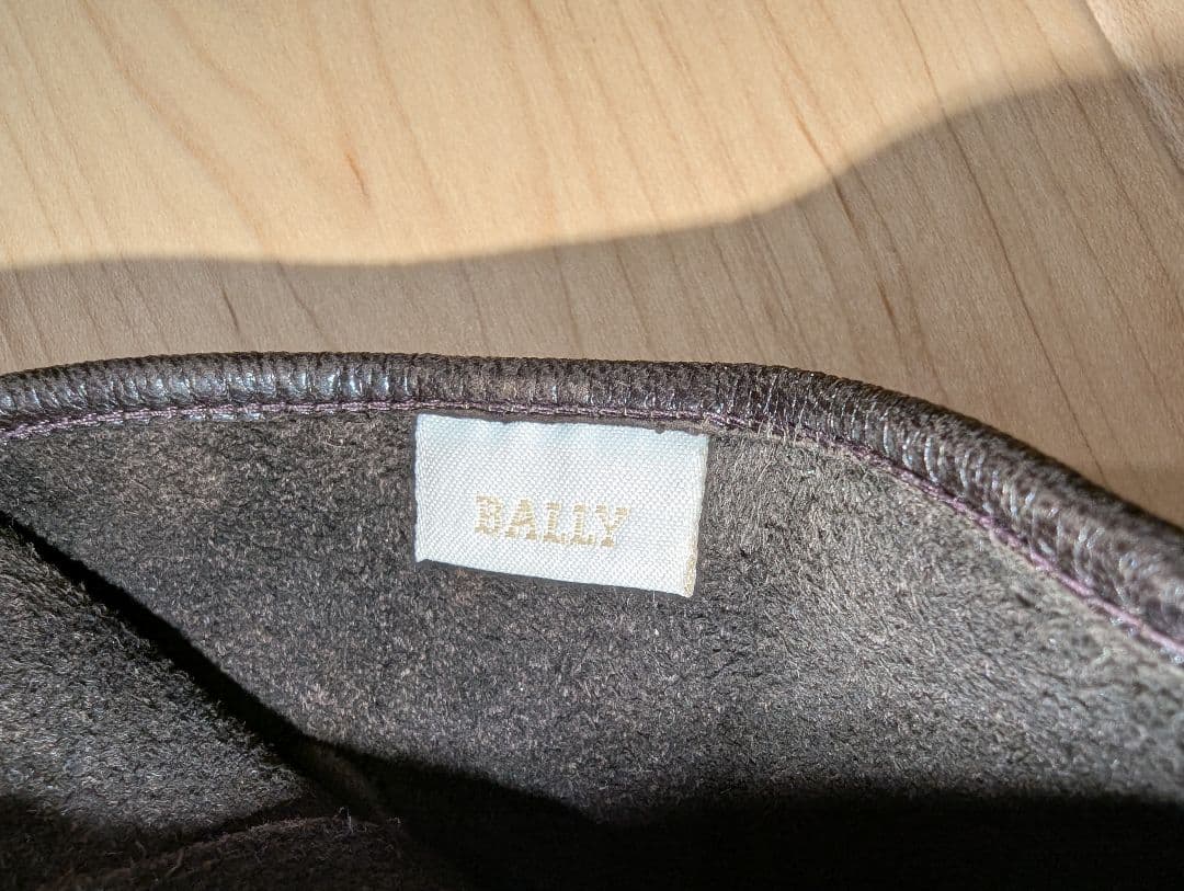 BALLY バリー ダークブラウン レザー手袋 ジッパー付き