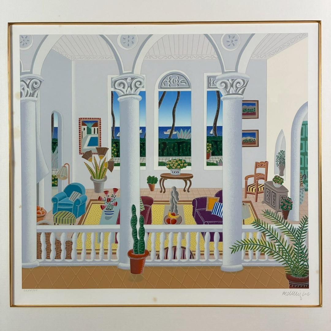 トーマス・マックナイト「ヴィラデルマーレ」シルクスクリーン 直筆