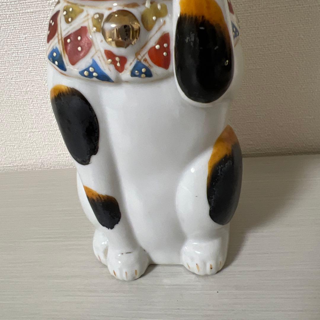 招福 招き猫 アンティーク 古瀬戸 レトロ 縁起物 約18センチ 猫 置物