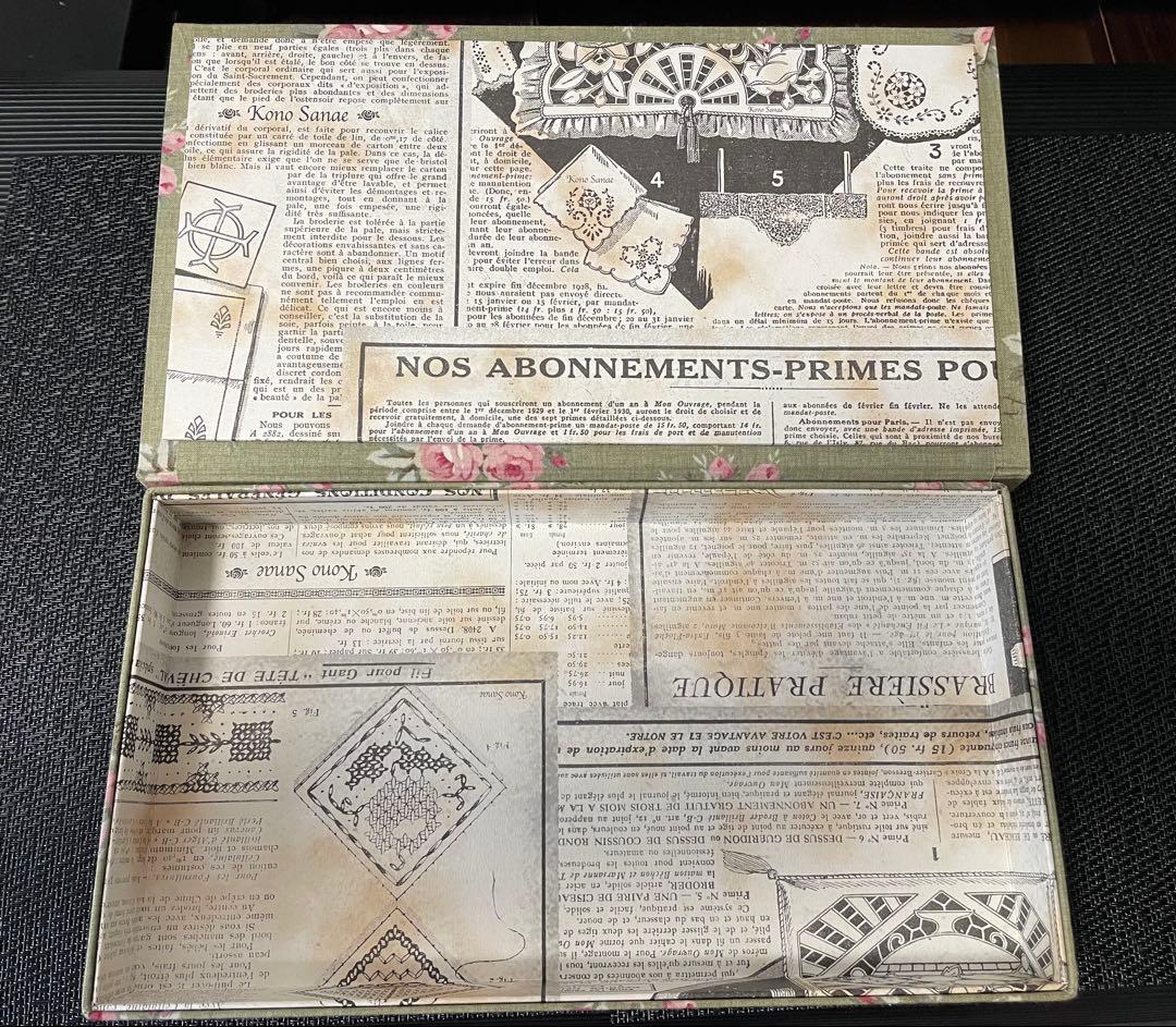 こうの早苗 カルトナージュBox　使用中の糸27個のセット