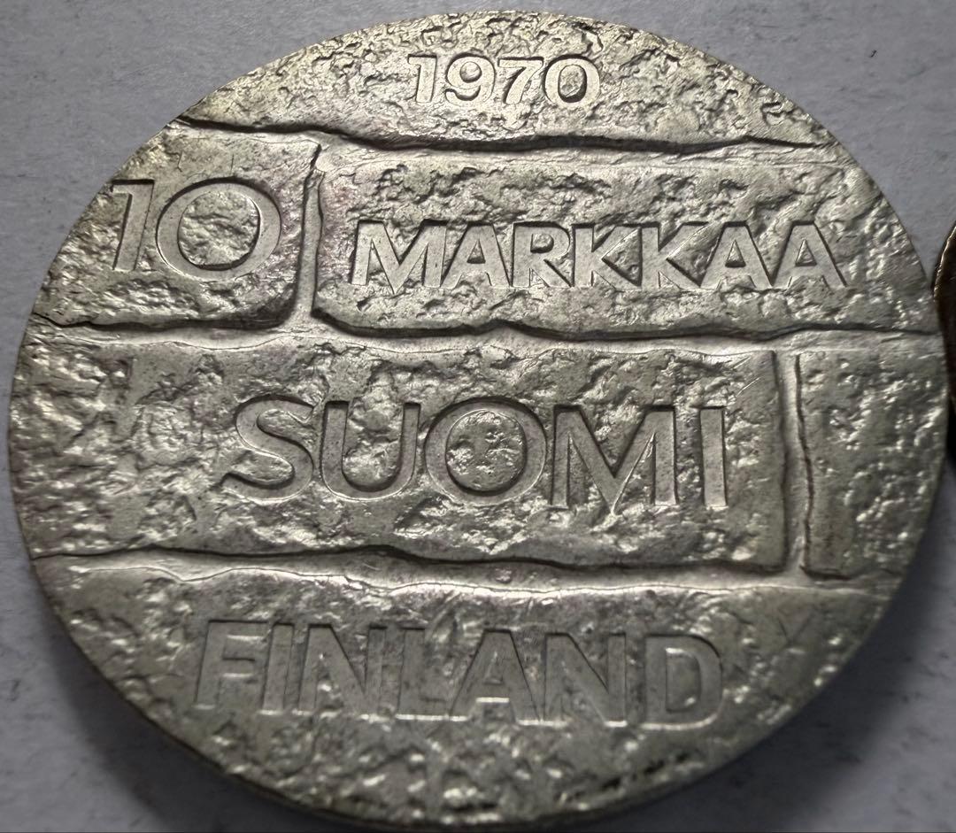 榎*音様 1970年 フィンランド10マルカ銀貨 - メルカリ