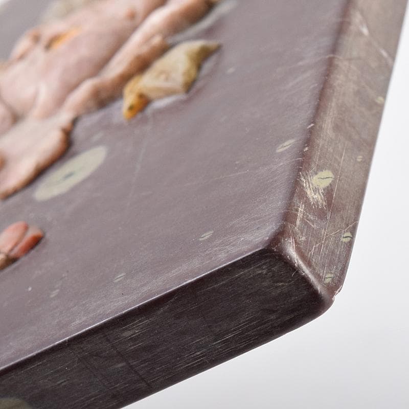 中国 玉石彫刻 貼花文 硯屏 M R8524