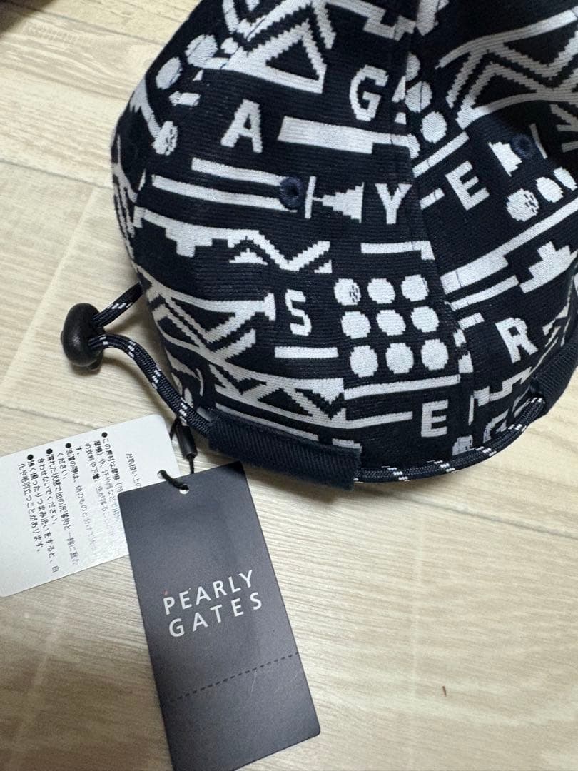 PEARLY GATES 幾何学模様 微起毛パンツ＆キャップセット　新品