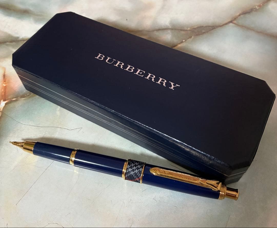 極美品 BURBERRY ネイビー シャープペンシル