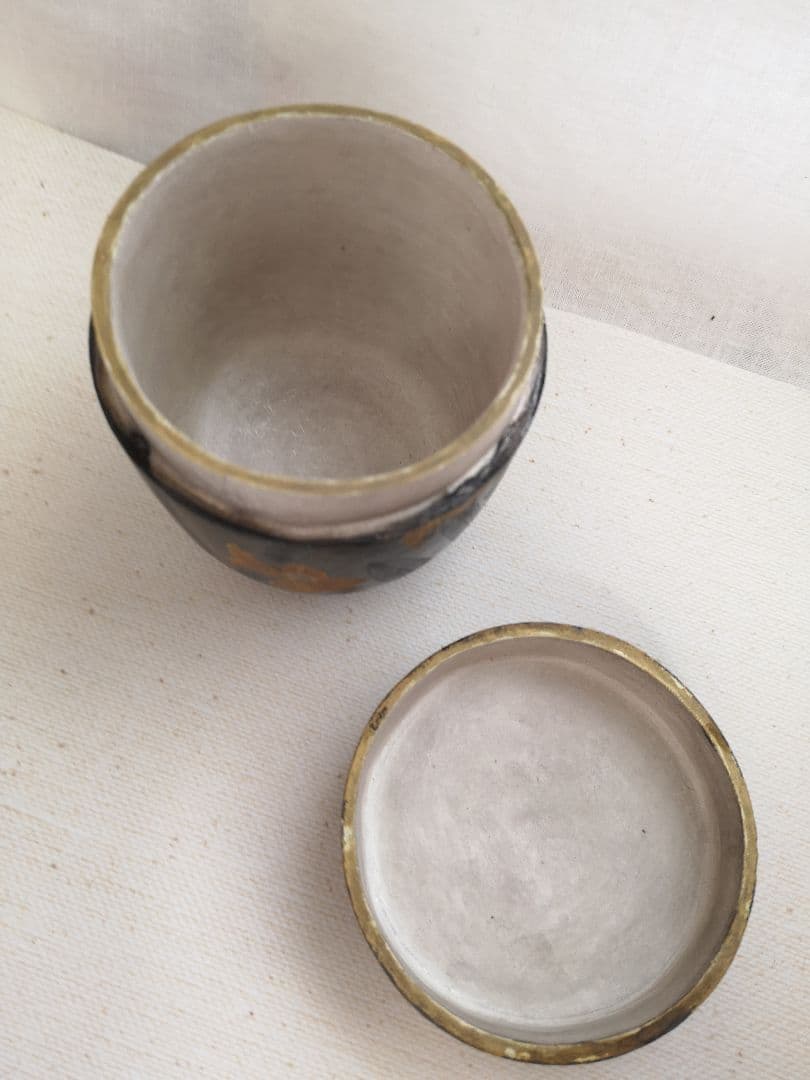 山崎窯 浅野紫仙 陶器 大棗