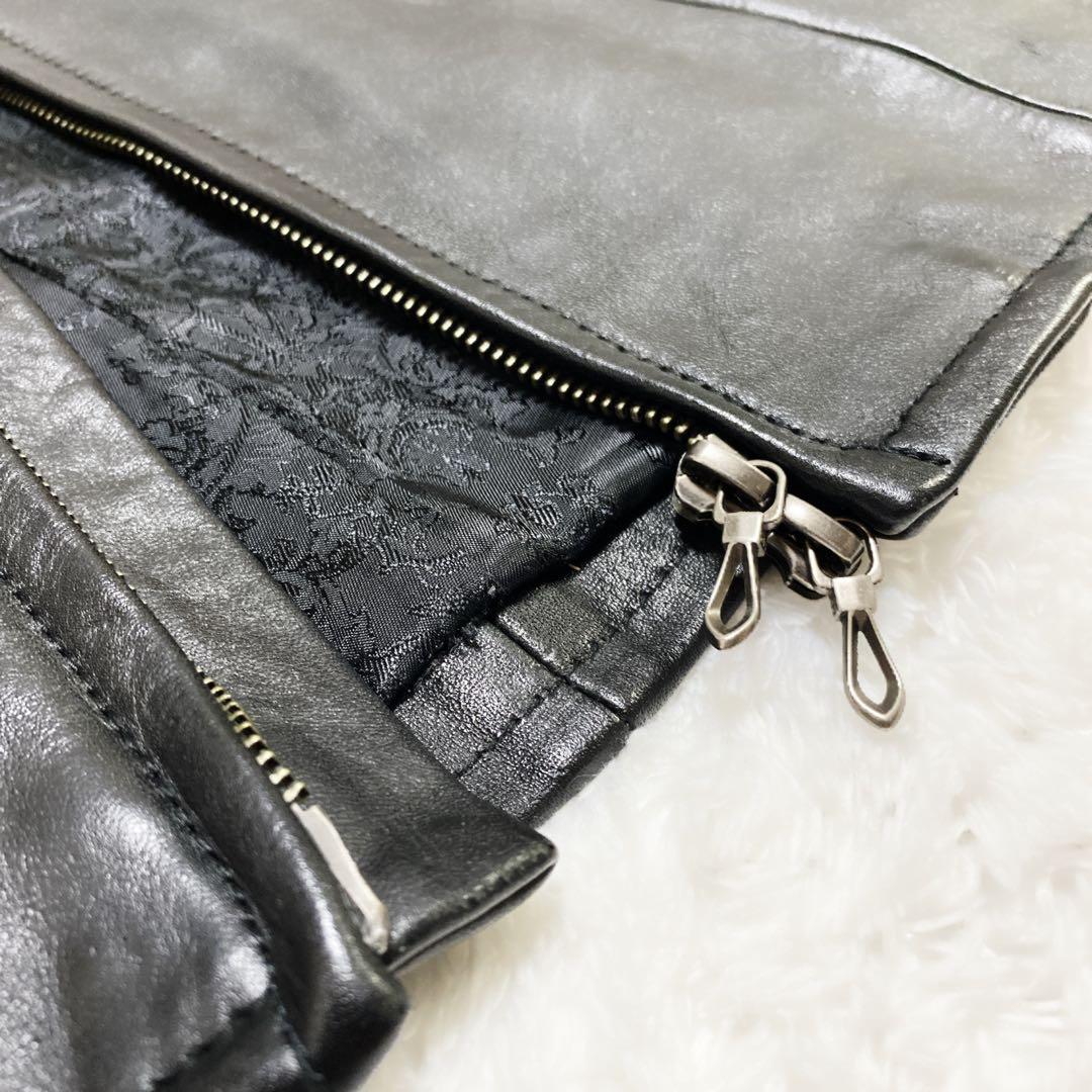 ゴスタールジフーガ 馬革 レザー シングルライダースジャケット y2k