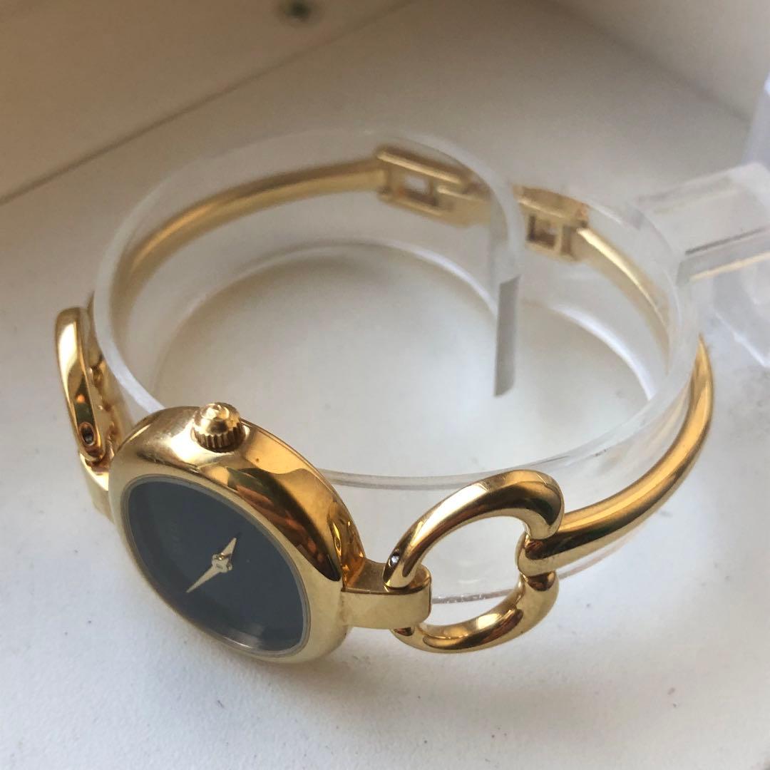 GUCCI 1600 電池新品 ゴールド 腕時計 チェーンリンクデザイン