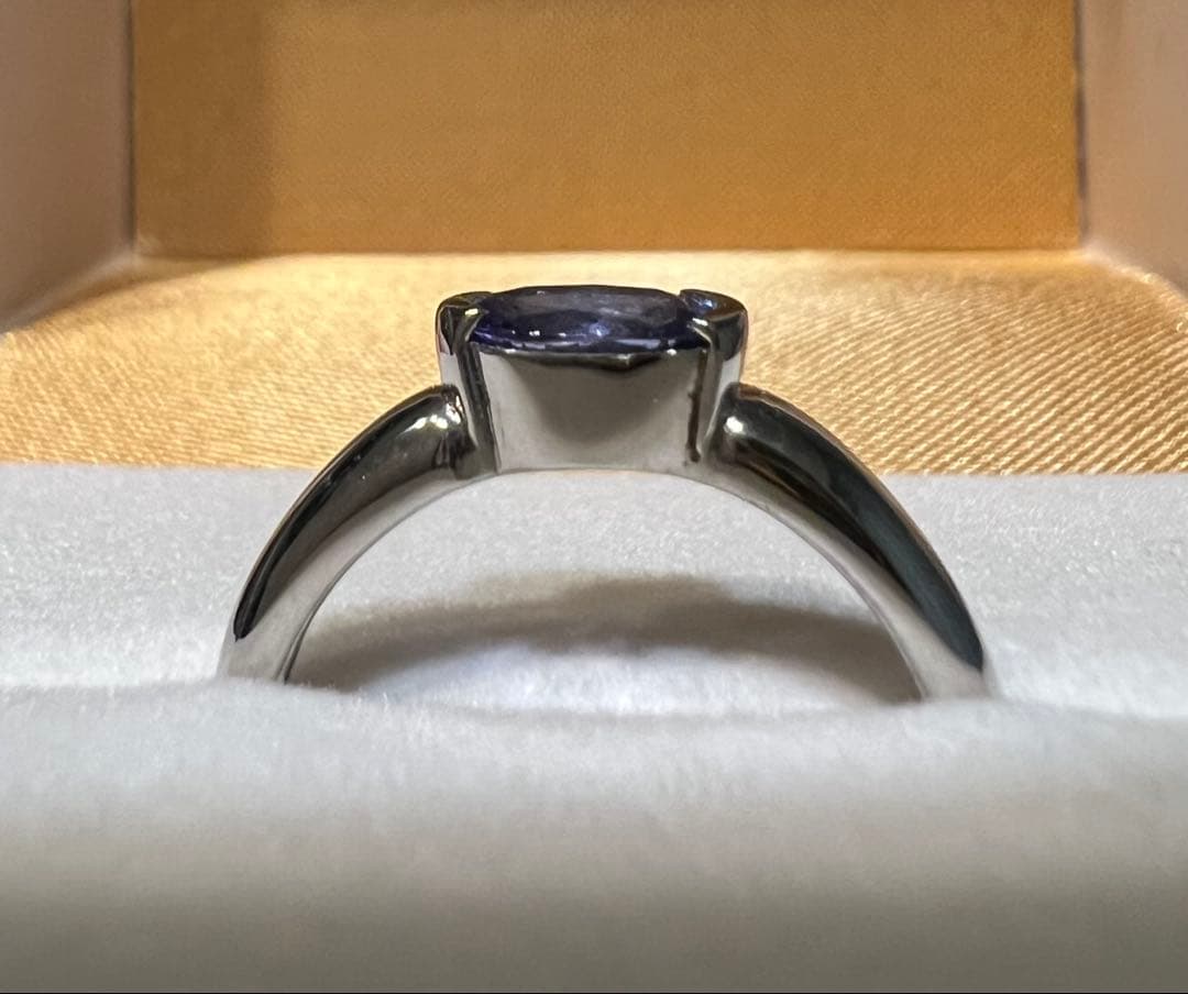 タンザナイトリング Pt950 #12