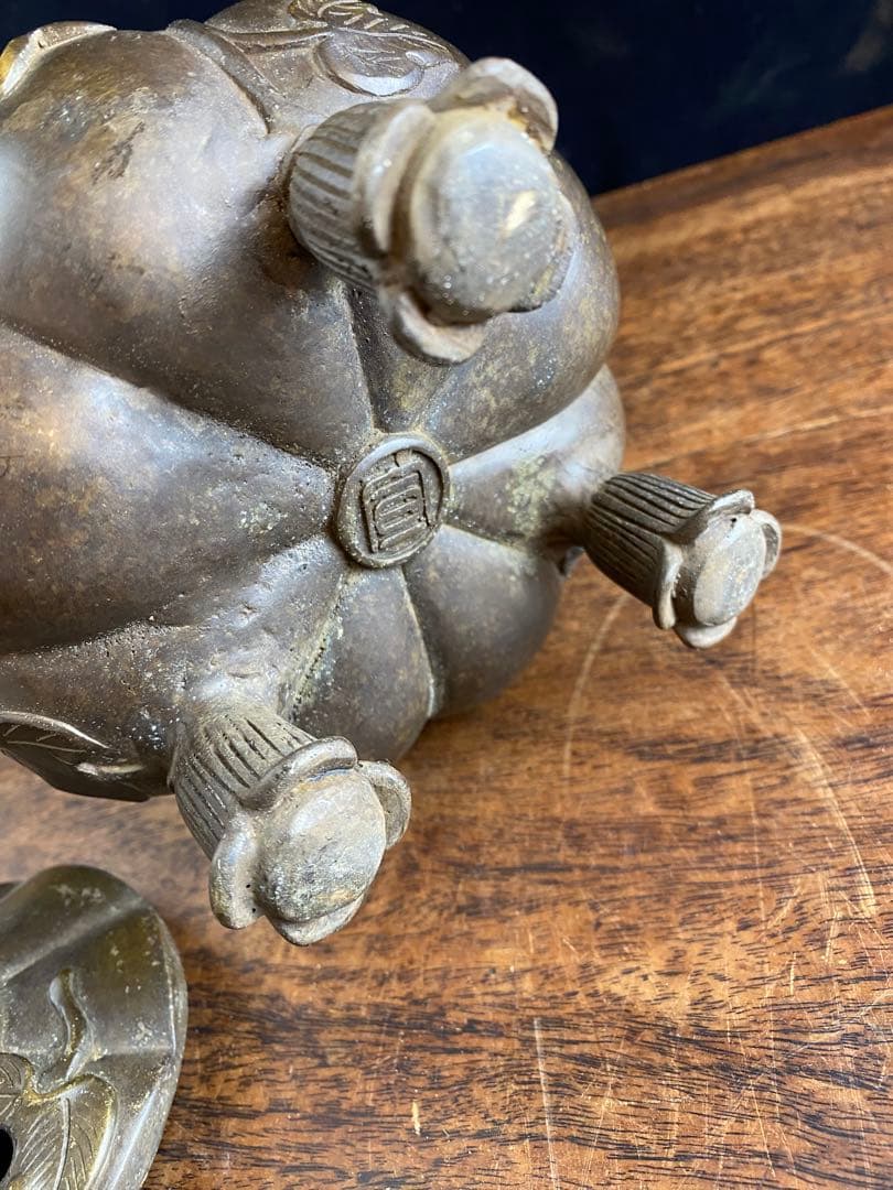 カボチャ型 銅香炉