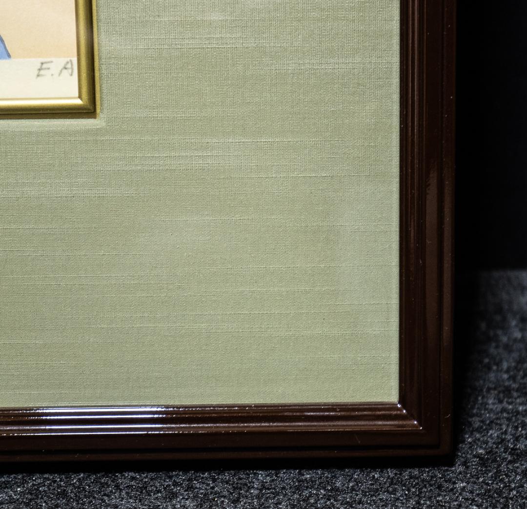 徳力富吉郎「舞妓」　木版画　ed. EP　昭和11年　サインあり　額装