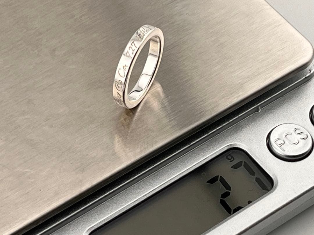 c929 美品　ティファニー　NY ノーツ　ナロー　リング　925 約6号