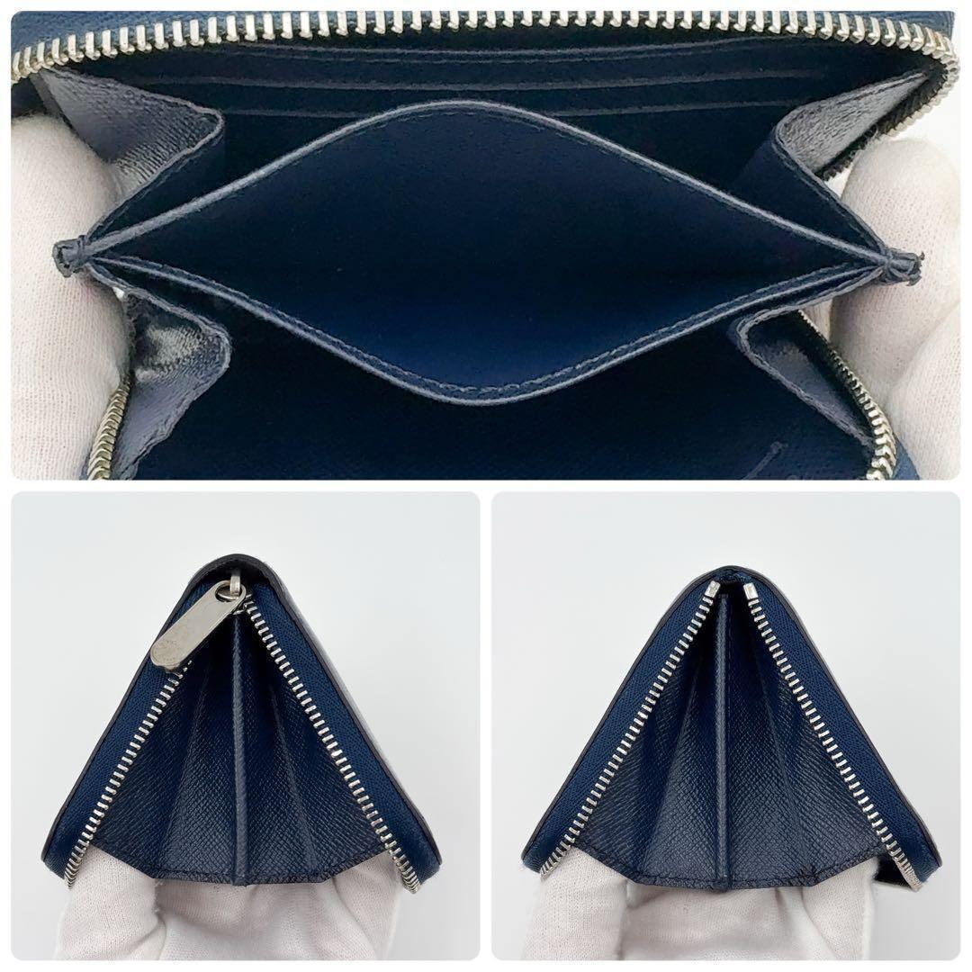 【美品】ルイヴィトン エピ ジッピー パース ネイビー 紺 ミニ財布