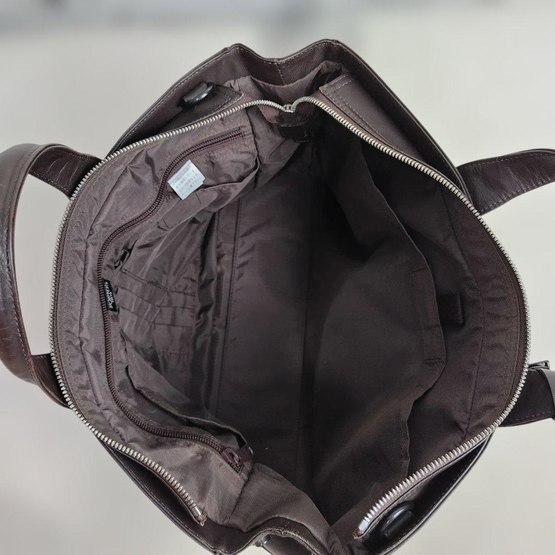 極美品✨PORTER / タウゼン オールレザー ブリーフケース ブラウン