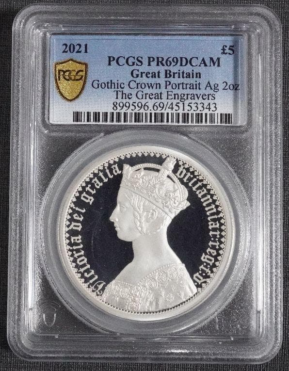 準最高鑑定】2021年 ロイヤルミント ゴシック クラウン 銀貨 ゴチック