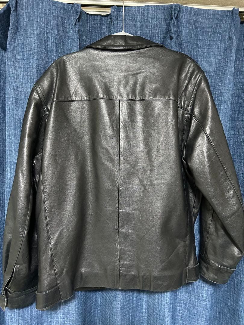 アニエスベーオム レザーシングルライダースジャケット