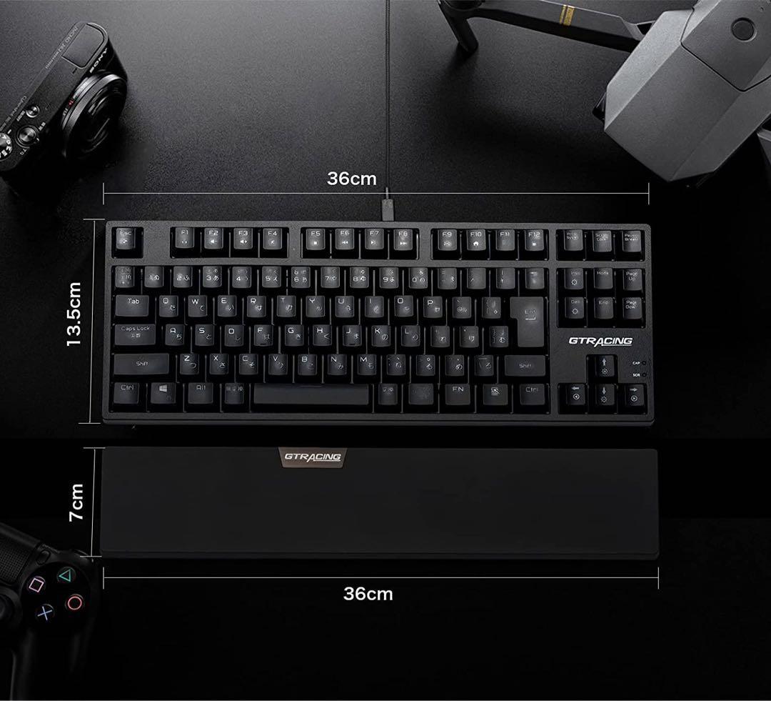 GTRACING ゲーミングキーボード テンキーレス 青軸 メカニカル有線着脱